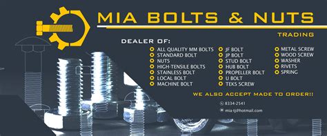 Mia Bolts And Nuts Trading .